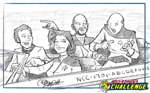 Star Trek Captains in Rush Hour Traffic